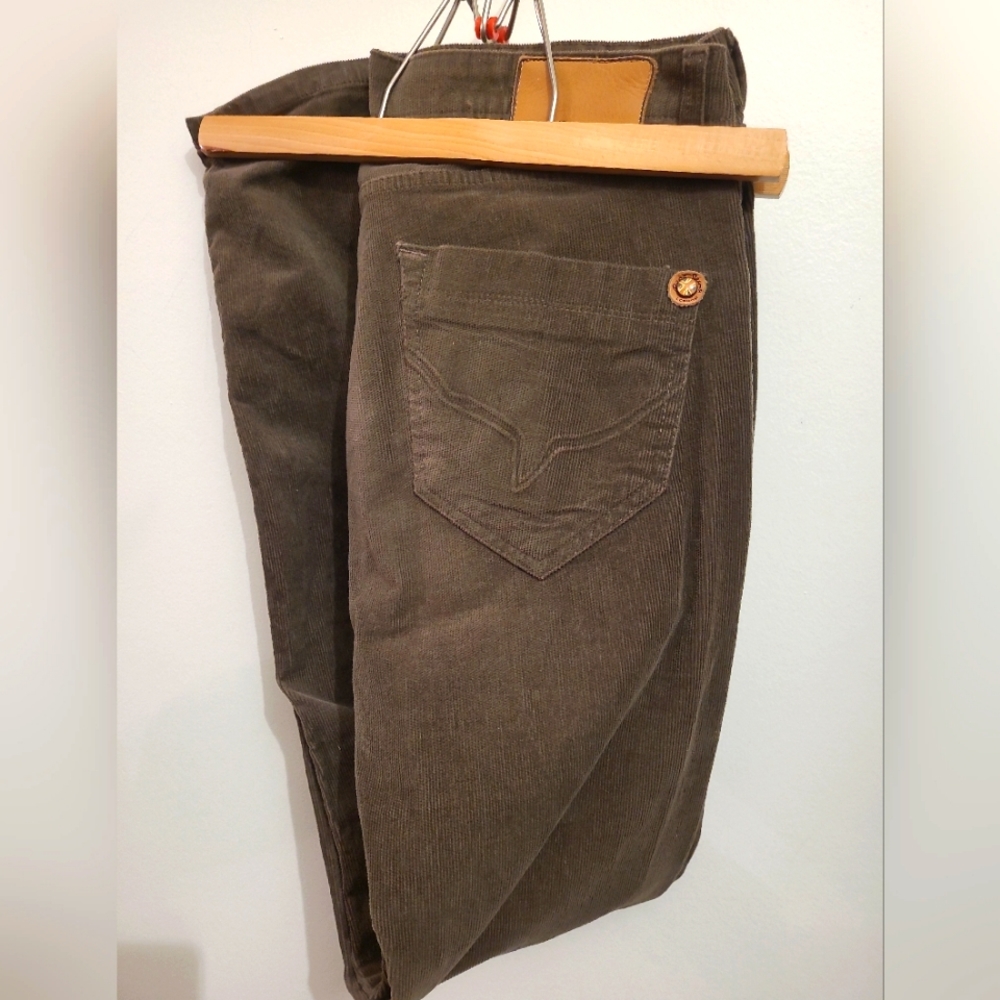 Pepe Jeans Straight Leg Olive Green Cords - Size 30